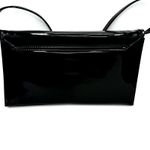 VTG Black Patent Leather Clutch Shoulder Bag 70s 80s Accordion Purse Photo 1