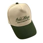 Hinge Gold  - Golf Country Club Hat in Green and Beige Photo 0