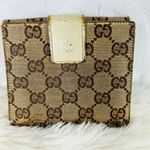 Gucci  Vintage Eclipse GG‎ Canvas Compact Wallet with dust bag Photo 5