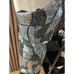 La Femme  black and silver sleeves dress with fringe 1920 style y2k size 8 mini Photo 2