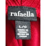 Rafaella Red Turtleneck Sweater Cable Knit Front Panel Cozy Winter Holiday L/G Photo 2