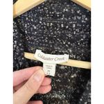 Coldwater Creek  Womens XS 4-6 Cardigan Sweater Wool Blend Chunky Black Earthtone Photo 3