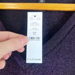 White House | Black Market WHBM NWT Metallic Shimmer Purple Stretchy Dressy Top Christmas Holiday Sz XS Photo 5