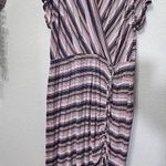 Lane Bryant Ruched Side-Split Midi Maxi Dress Plus Size 26/28 Faux-wrap NWOT Photo 6