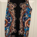Clover Canyon Black & Blue Paisley Print Sleeveless Blouse Photo 0