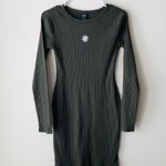 Wild Fable Green Ribbed Daisy Embroidered Dress Photo 0