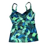 Athleta  Size 36D/DD 36D 36DD Bondi Bra Cup Tankini Top Liana Floral Green Photo 2