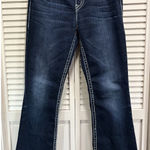 Silver Jeans NATSUKI Flap Bootcut Dark Wash Low Rise EmbroideryGems Size 29x31 Photo 0