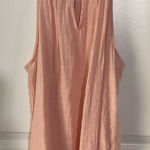 Nine West  Women Pink Textured Halter Neck Keyhole Tank Top Size L Photo 0