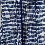 Vineyard Vines Vineyard Vines Silk Blend Blue White Wavy Ikat Pattern Blouse Size 2 Preppy Photo 4