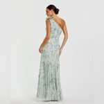 Mac Duggal  94151 Green Embellished One Shoulder Trumpet Gown with Flower Photo 4