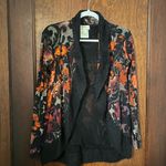 Fuzzi Jean Paul Gaultier Fall Floral Lightweight Cardigan Size S Black Photo 1