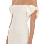 Lucy in the Sky  off shoulder bow dress  Photo 0