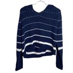 John + Jenn striped navy white combo cropped sweater hoodie size S Photo 7