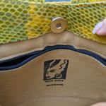 Rare Leyla Mitra Couture Crossbody Shoulder Bag – Yellow Snake Print Leather Photo 4