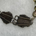 Boutique Multi- strand looped faceted crystal beads sterling silver ornate clasp Photo 2