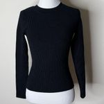 Abercrombie & Fitch Abercrombie Black Ribbed Long Sleeve Top Photo 0