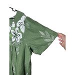 Anthony Richards Womens 3X Green Floral Muumuu Dress V Neck Tropical Photo 3