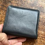 Fossil  Black cow hide leather wallet with gold leather lining Photo 0