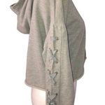 Grey X pattern sleeve cropped hoodie size small Gray Photo 0