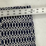 Lilly Pulitzer Womens Cropped Pants Size 12 Blue White Print Stretch Photo 1