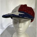 Go Glittery Vintage Red White Blue USA Flag Patriotic Sequin Baseball Cap Hat Photo 1