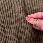 Divided Green Cable Knitted Cropped Sweater Photo 5