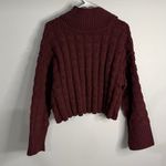 Free People  | Care Soul Searcher Mock Neck Sweater | Wine Heather Small Photo 4