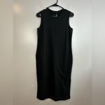 Everlane NWT The Weekend Black Sleeveless Cotton Tank Midi Dress Size XS Photo 4