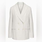 Wilfred Aritzia Margaux Blazer in Heather Cloud White Size 8 Photo 7