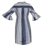BCBGMAXAZRIA  Striped Bell Sleeve Shirt Dress – XS Photo 2