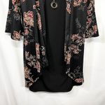 Stella Julie Plus Size 16W Top Boho Floral Shrug Necklace Bell Sleeve Black 1428 Photo 5