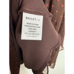 Revolve NWT Bailey 44 Candace Dress Size 0 Brown Polka Dot Puff Sleeve Chiffon  Photo 5