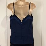 Carven Revolve Fragola Tank Top Scalloped Navy Blue 6 Classic Chic Scandigirl Photo 4