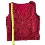 Cider  Women's Size S Lace Tank Top Burgundy Red Plunge Neck‎ Y2K Euro Crop Photo 5