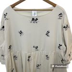 Disney New Parks Classic Mickey & Minnie Ivory Dress 3/4 Sleeve Vintage Style 2X Photo 2