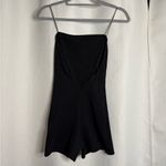 ZARA Black Square Neck Spaghetti Strap Romper Small Photo 2