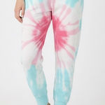 Party Tie Dye Sweatpants Joggers Lounge Pants Size M Pink Blue White Size M Photo 0