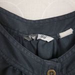 Per Se Vtg Womens Cargo Jumpsuit Size M Black Button Front Flare Leg Lagenlook Photo 15