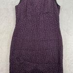 Lafayette 148 Purple Dress Sleeveless Textured Sheath Cocktail Size 4 Photo 0