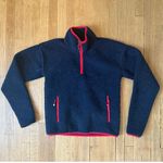 Brooks Brothers Women's Teddy Fleece 1/2 Zip Blue Pullover Size XS X-Small Photo 2