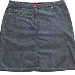 FCUK JEANS Thin Denim Blue Jean Mini Skirt ~ Ladies Size 6 Photo 0