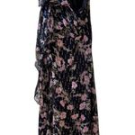 Shoshanna  Caprina Georgette Maxi Dress Navy/Lavender Multi Sz 2 Photo 3