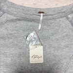 Free People Shine Me Out Top Embellished Sleeve Pullover Open Back Large L NEW Photo 13