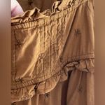 Old Navy Carmel Eyelet Peasant Top Ruffle Baby Doll Small Cottagecore Prairie SS Photo 5