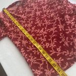 Knox Rose pullover top waffle style long sleeve crewneck vine print Sz small NWT Photo 2