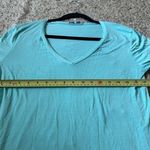 emma's closet  Women's Teal V Neck Tunic Blouse Short Sleeve Medium Photo 5