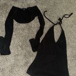 Cotton Candy LA Black body suit with a shall Photo 0