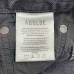 AGOLDE Criss Cross Straight Jeans in Shambles Black Wash Raw Hem Women’s Size 24 Photo 11