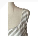 J.Jill  Love Linen Dress Women‎ Small Petite Tan White Chevron Maxi Lagenlook Photo 4